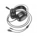 Наушники проводные полноразмерные Hoco W109 с микрофоном и подсветкой черные