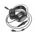 Наушники проводные полноразмерные Hoco W109 Plus USB7.1 с микрофоном и подсветкой черные
