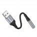 Адаптер перехідник Hoco LS36 USB to Jack 3.5 (F)чорний