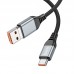 Кабель Hoco U128 2в1 USB/ Type-C to Type-C PD 60W 1.2m black