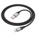 Кабель Hoco U128 2в1 USB/ Type-C to Type-C PD 60W 1.2m black