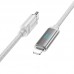 Кабель Hoco U127 з дисплеем Type-C to Lightning PD 27W 1.2m silver gray