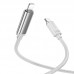 Кабель Hoco U127 з дисплеем Type-C to Lightning PD 27W 1.2m silver gray