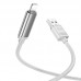 Кабель Hoco U127 з дисплеем USB to Lightning 1.2m silver gray