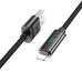 Кабель Hoco U127 з дисплеєм USB to Lightning 1.2m black