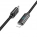 Кабель Hoco U127 з дисплеем Type-C to Lightning PD 27W 1.2m black