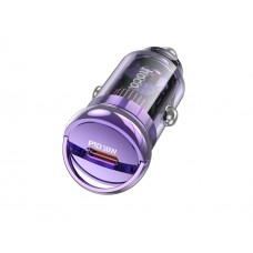 Автомобильное зарядное устройство Hoco Z53 Type-C PD 30W transparent purple
