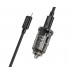 Автомобільний зарядний пристрій Hoco Z53 Type-C PD 30W transparent black + кабель Type-C to Lightning