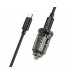 Автомобільний зарядний пристрій Hoco Z53 Type-C PD 30W transparent black + кабель Type-C to Type-C