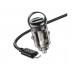 Автомобильное зарядное устройство Hoco Z53A USB/ Type-C PD 30W QC transparent black + кабель Type-C to Lightning