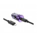 Автомобільний зарядний пристрій Hoco Z53 Type-C PD 30W transparent purple + кабель Type-C to Lightning
