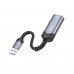 Адаптер перехідник Hoco UA26 1000 Mbps USB to RJ45 metal gray