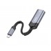 Адаптер перехідник Hoco UA26 1000 Mbps Type-C to RJ45 metal gray