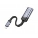 Адаптер перехідник Hoco UA26 100 Mbps Type-C to RJ45 metal gray