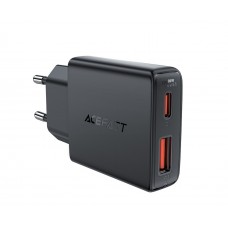 Сетевое зарядное устройство Acefast A69 USB/ Type-C QC PD 30W GaN черное