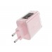 Мережевий зарядний пристрій Acefast A45 USB/2 Type-C QC PD PD65W GaN рожевий