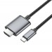 Кабель Hoco UA27 Type-C to HD TV 2m metal gray