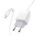 Мережевий зарядний пристрій Hoco C72Q USB QC + кабель USB to MicroUSB white