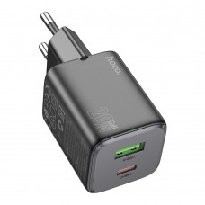 Мережевий зарядний пристрій Hoco N41 USB/ Type-C PD QC black