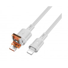 Кабель Hoco U131 2в1 USB/ Type-C to Lightning 1.2m gray