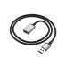 Мультимедійний кабель Hoco US10 подовжувач USB to USB (F) USB3.0 5Gbit/s 0.5m black