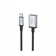 Мультимедійний кабель Hoco US10 подовжувач Type-C to USB (F) USB3.0 5Gbit/s 0.5m black