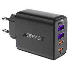 Мережевий зарядний пристрій Acefast A61 2 USB/2 Type-C QC PD 45W чорний