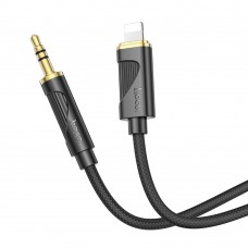 AUX кабель Hoco UPA30 Lightning to Jack 3.5 1m black