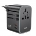 Мережевий зарядний пристрій Hoco AC19 3 USB/2 Type-C PD 35W black