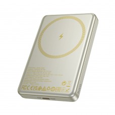 Power bank Hoco Q26A 10000mAh PD 20W магнітний з функцією бездротової зарядки titanium gold