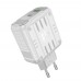 Мережевий зарядний пристрій Hoco C138A USB/ Type-C PD 65W white