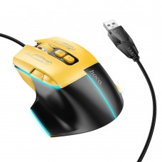 Ігрова миша Hoco GM31 з підсвічуванням black yellow