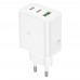 Сетевое зарядное устройство Hoco N51 USB/ 2 Type-C PD 65W white