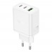 Сетевое зарядное устройство Hoco N50 USB/ 2 Type-C PD 45W white