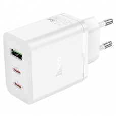 Сетевое зарядное устройство Hoco N50 USB/ 2 Type-C PD 45W white