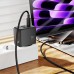 Мережевий зарядний пристрій Hoco CS19A 2 USB/2 Type-C PD 65W black + кабель Type-C to Type-C