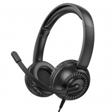 Навушники накладні Hoco W112 2 Jack 3.5з мікрофоном black