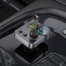 Автомобильное зарядное устройство Hoco E86 2 USB/ Type-C 48W PD QC 30W c дисплеем и FM-модулятором black