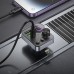 Автомобильное зарядное устройство Hoco E86 2 USB/ Type-C 48W PD QC 30W c дисплеем и FM-модулятором black