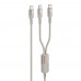 Кабель Hoco U139 2в1 Type-C to Type-C/ Type-C PD 100W 1.2m gold