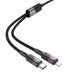 Кабель Hoco U139 2в1 Type-C to Type-C/ Lightning 100W 1.2m black