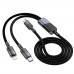 Кабель Hoco U139 2в1 Type-C to Type-C/ Lightning 100W 1.2m black