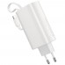 Мережевий зарядний пристрій Hoco J148 із вбудованим Power Bank 5000mAh PD 20W+ кабель Type-C white
