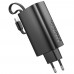 Мережевий зарядний пристрій Hoco J148 з вбудованим Power Bank 5000mAh PD 20W + кабель Type-C black