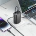 Мережевий зарядний пристрій Hoco J148 з вбудованим Power Bank 5000mAh PD 20W + кабель Type-C black