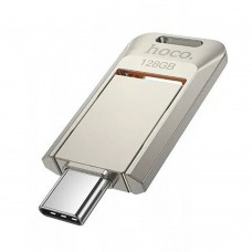 USB флеш накопичувач Hoco UD17 128GB Type-C металевий silver