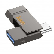 USB флеш накопичувач Hoco UD14 64GB 2 в 1 USB 3.2/ Type-C металевий metal gray