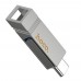 USB флеш накопичувач Hoco UD14 256GB 2 в 1 USB 3.2/ Type-C металевий metal gray