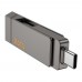 USB флеш накопичувач Hoco UD15 256GB 2 в 1 USB 3.2/ Type-C металевий metal gray