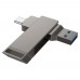 USB флеш накопичувач Hoco UD15 256GB 2 в 1 USB 3.2/ Type-C металевий metal gray